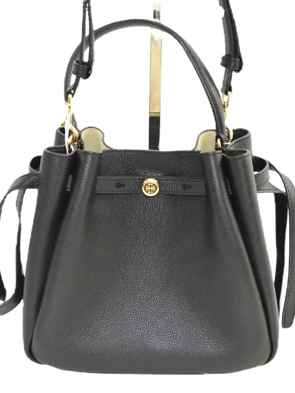 Tory Burch Romy pebbled bucket bag #202-93